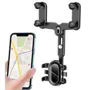 Rétroviseur De Voiture, Support De Téléphone, Rétroviseur Rotatif À 360 ° | Support De Téléphone De Rétroviseur Rétractable Anti-secouement, Support De Voiture De Téléphone Portable Pour Naviguer