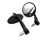 Rétroviseur D'extrémité De Guidon Universel pour Moto 7/8'' 22 Mm, Rond, en Aluminium Chromé Noir, Accessoires Latéral Rétroviseurs Latéraux Guidon