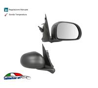 Rétroviseur Droite À Câbles Couverture Noir Avec Sonde Adapté À Fiat 500 L 2012-