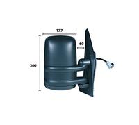 Rétroviseur électrique droit noir chauffant bras court Renault Master 1997-2003 - 7700354143