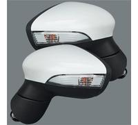 Rétroviseur Électrique Gauche Ensemble De Rétroviseur Latéral De Voiture À 6 Broches Pliable Et Chauffant Manuel Blanc Pour Ford Pour Fiesta 2008-2012(1 paire)