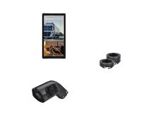 Rétroviseur électronique for camion et Bus, 10.36 pouces, système DVR, enregistreur H.265, moniteur à 2 canaux bsd AHD, caméra de vue latérale(Right cam)