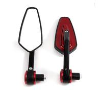 Retroviseur Embout Guidon Pour Kawasaki Z800 Z900 ER6N ER6F Rétroviseurs De Moto Universels Bar End Side Mirror Rétroviseur LnversantRétroviseur (Color : Rouge)