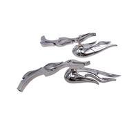 Retroviseur Embout Guidon Rétroviseurs De Moto, D'extrémité Guidon, À VueLarge, Pièces Motif Flamme, Modification Du Réflecteur, Rétroviseur Recul