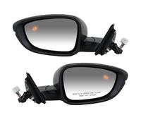 Rétroviseur Ensemble Rétroviseur Intérieur 8 Broches, Version Rouge, Noir, Blanc, Gris, Accessoire Auto Pour Accord 24-25 États-Unis Miroir extérieur(1 pair Black)