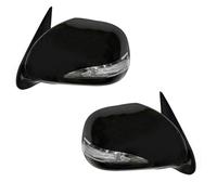 RéTroviseur ExtéRieur Complet Pour Toyota Pour Hiace 200 2005-2015 Électrique Réflecteur Rétroviseur Assemblage Auto Côté Extérieur Avec Lumière Led(A pair Black)