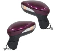 Rétroviseur Extérieur Pour Ford Pour Fiesta Pour MK7 2008-2012 Électrique Violet Magenta Rouge Rétroviseur Latéral 6 Fils Ensemble Rétroviseur Latéral(1 pair)