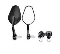 Rétroviseur extérieur réglable Pour Street Bikes Dirt Bikes BMX Bikes And Scooters moto Guidon Miroir 7/8 '' 22mm Bar End Mirror Rétroviseur(2x10mm clockwise anticlock 1)