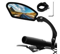 Rétroviseur Gauche de Guidon de Vélo,Scooter Miroir HD Rotatif 360° pour VTT,Trottinette électrique (Carré de Gauche)