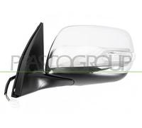 RÉTROVISEUR GAUCHE MANUEL NOIR AVEC FEU CONVEXE/CHROME AVEC COQUE CHROMATE