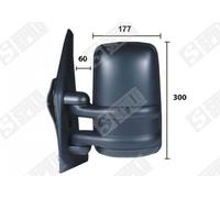 Rétroviseur Gauche Réglage Manuel Bras Court Double Glace - Renault Master 2.5 Dci 99 07/1998-10/2003