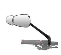 ZEFAL Espion E100 Cargo - Rétroviseur Vélo et Vélo Électrique avec Petit Miroir Additionnel - Montage sur Guidon - Optimiser Visibilité Velo - 80 cm2 - Fabriqué en France, Noir