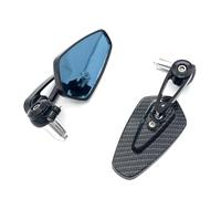 Rétroviseur Guidon Moto pour MT 07 09 10 WR 125 250 Rétroviseurs Moto en Carbone Embouts Guidon Rétroviseurs latéraux Motos Rétroviseur(Noir)