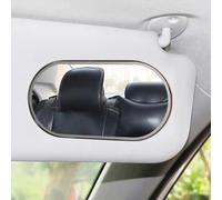 Rétroviseur intérieur de voiture - Accessoires de style - Rétroviseur universel - Miroir de maquillage autocollant - Visière pare-soleil - Rétroviseurs HD en acier inoxydable Ovale