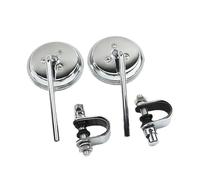 Rétroviseur Latéral À Étrier Pour Cruiser, Pour Chopper 883, Guidon Rond Chromé De 7/8 À 1 Pouces Rétroviseurs de moto