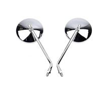 rétroviseur latéral arrière Rétroviseurs De Moto 10mm Scooter E-Bike Rétroviseur Réglable Vision Side Mirror(Bigger Silver)
