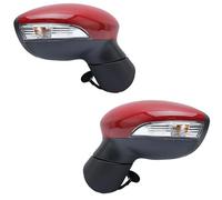 Rétroviseur Latéral Assy Rétroviseur Extérieur À 6 Fils Pour Ford Pour Fiesta 2008-2012 Rouge Magique Avec Éclairage Et Dégivrage ESC(Pair)