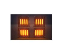 Rétroviseur Latéral Clignotant Feux À LED Feux Position Latéraux Camionnette Pour Chevy C/K 1500 2500 3500 1994-1998 C10 Pour Silverado Pour Suburban Pour Tahoe Clignotant Rétroviseur(Gris)
