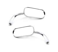 Rétroviseur Latéral De Moto 1 Paire De Rétroviseurs Latéraux Ovales Mini Chromés pour Moto Harley pour Dyna pour Softail pour Sportster pour Touring Moto Embout de Guidon