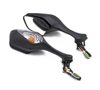 Rétroviseur Latéral De Moto pour VFR1200 pour VFR1200 2010 2011 2012 1 Paire De Rétroviseurs Latéraux De Moto Clignotants Noirs Moto Embout de Guidon(Clear-Fold)