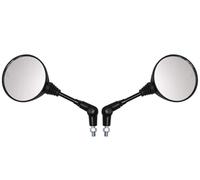 Rétroviseur Latéral De Moto Rétroviseur Latéral Universel Noir pour Moto 10mm Anti-Chute Rond Pliant Moto Embout de Guidon