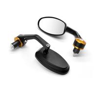 Rétroviseur Latéral D'extrémité De Barre De Poignée En Verre De Miroir De 22mm Pour Pour NINJA 650R ER6 ER6N ZZR1200 ER5 GPZ500 EX500(Gold)