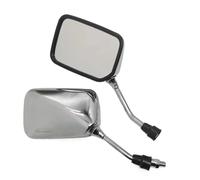 Rétroviseur latéral d'extrémité de Guidon Moto Paire De Rétroviseurs Carrés pour Moto, Filetage M10 De 10 Mm, pour Scooters, Rétroviseur d'angle Mort Baron Lance(Metal Cover)