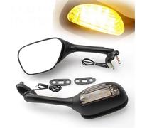 Rétroviseur Latéral en Verre Noir pour Moto pour GSXR GSX-R 600 750 1000 Clignotant
