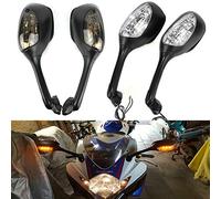 Rétroviseur latéral moto avec clignotant à led adapté pour gsxr 600 750 1000 (Fumer la lentille)