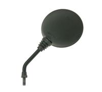 Rétroviseur latéral noir compatible avec Kymco Agility City 50 quatre temps | Forme ronde, montage possible des deux côtés; numéros de référence 88110-LCB9-C0, 88120-LCB9-C0; plastique coloris sombre