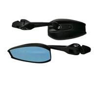 Rétroviseur Latéral Rétroviseur Universel En Aluminium Et Verre Bleu POUR Moto POUR(Black blue glass)