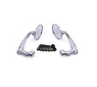 Rétroviseur Latéral Rétroviseurs Latéraux Ronds Noirs/chromés Pour Moto Barre En L Pour GN125 Cafe Racer Custom(Black)