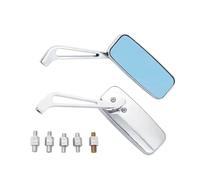 Rétroviseur Latéral Universel Mobike, Accessoires Pour Guidon Moto, Rétroviseurs Rectangulaires, Noirs, Carrés, Verre Bleu Fumé, 8 Mm/10 Mm(Plating)