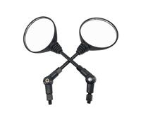 Rétroviseur Latéral Universel Noir 10 Mm pour Moto Anti-Chute Pliable Rond Rétroviseurs Latéraux Guidon