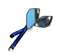 Retroviseur Moto 2pcs MODRIVERS DE LA MOTEUR UNIVERSELLE MISELLE VERTORIQUE ALUMINIUM RÉGLABLE Retro Moto(Blue)