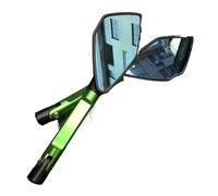 Retroviseur Moto 2pcs MODRIVERS DE LA MOTEUR UNIVERSELLE MISELLE VERTORIQUE ALUMINIUM RÉGLABLE Retro Moto(Green)