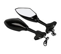 Retroviseur Moto 2pcs Mot de guidon de moto Montage de la barre de rétroviseur avec des feux de signal de tour Retro Moto