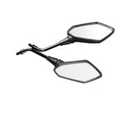 Retroviseur Moto 2pcs / paire de commutateur de rétroviseur de moto de motocross miroir de motocross miroirs à dos électrombile miroir convexe 8 / 10mm Fibre de carbone Retro Moto(8mm)