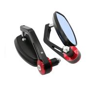 Rétroviseur Moto Avec Extrémité Barre, 7/8 Pouces, Pour Benelli, Pour TRK 502X, Pour TNT 125, 899, Pour Leoncion 250, 500, Pour Zontes G1 miroir auxiliaire(Rosso)