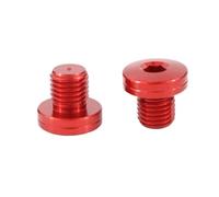 Rétroviseur Moto Bouchon De Trou Rétroviseur Universel M10x1,25 pour Moto Filetage Gauche Et Droit Rétroviseurs Latéraux(Red)