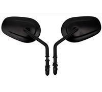 Retroviseur Moto Embouts Convient Pour Sportster Pour Dyna Pour Glide Pour Softail Pour Road 1 Paire De Rétroviseurs De Moto HD(Black)