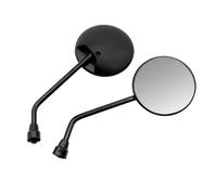 Retroviseur Moto Embouts Rétroviseurs Ronds Rétro Modifiés Pour Moto Scooter Électrique Poteau Droit Rétroviseurs De Recul Réflecteurs 2 Pièces(Black 10mm)