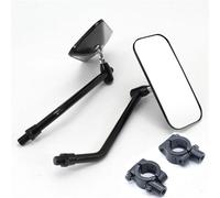 Rétroviseur Moto Et Vélo, Guidon Universel De 22mm, Accessoires De Rétroviseur Latéral De Vélo En Fer Ensemble miroirs(Black square)