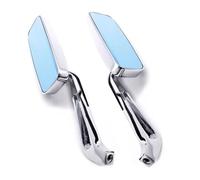 Rétroviseur Moto Latéraux pour Cruiser pour Bobber pour Chopper pour Softail pour Dyna pour Breakout pour FXSB Rétroviseurs Latéraux Rectangulaires Chromés Moto Retroviseur Moto Embout Guidon