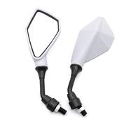 Rétroviseur Moto Latéraux pour Universal Moto Rétroviseur Pièces Rechange Accessoires(Blanc)