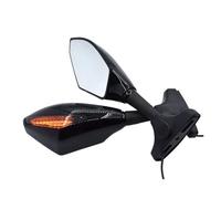 rétroviseur moto Pour BMW S1000RR RR K1200S K1200 R1200ST 1200ST K1600 HP2 Rétroviseur De Moto Universel Avec Clignotant LED rétroviseurs réglables motos(Black)