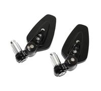 rétroviseur moto Pour Miroir Poignée Moto Universelle Pour Vélo Rue Standard Sport Dirt Bike Extrémité Barre Nue 7/8 "" 22mm rétroviseurs réglables motos(Black)