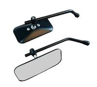 Rétroviseur Moto Réglable Aluminium Fer 8 X 10 Mm pour Piaggio Zip(Black)