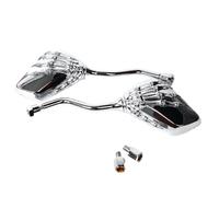 Retroviseur Moto Rétroviseur Latéral Arrière Universel For Moto Et Scooter, Modification Du Crâne Craw Shadow, Paire De Rétroviseurs 8mm 10mm(Silver)