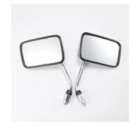 Rétroviseur Moto Rétroviseurs De Moto Universels Tige Métallique Rectangulaire Coque ABS Chrome 10mm Durabilité Par Tous Les Temps